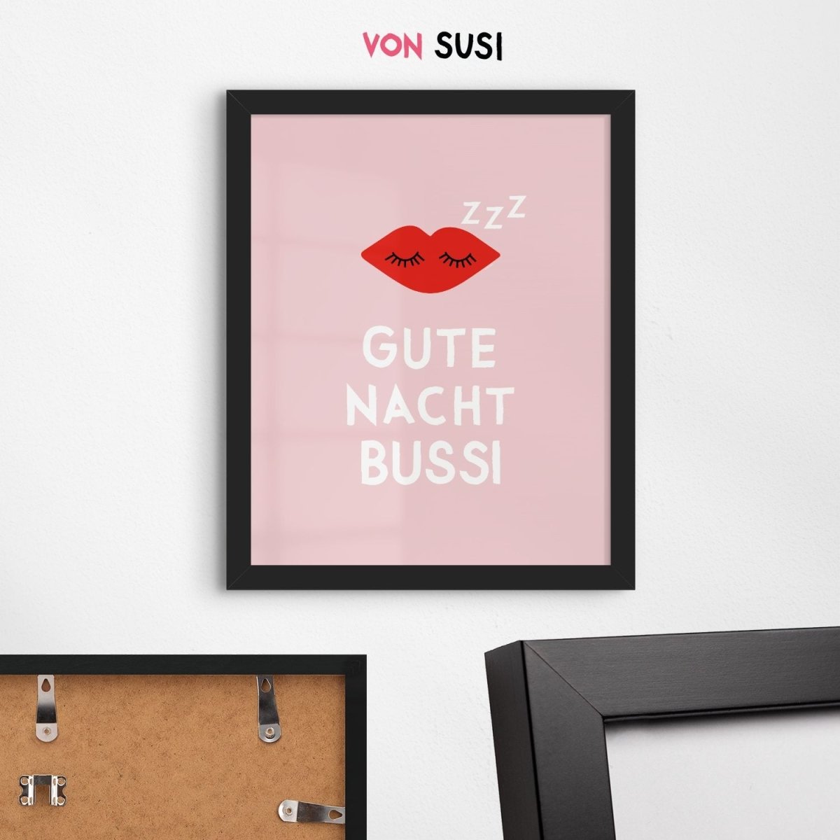 Gute Nacht Bussi • Schlafzimmer Poster - vonSUSI