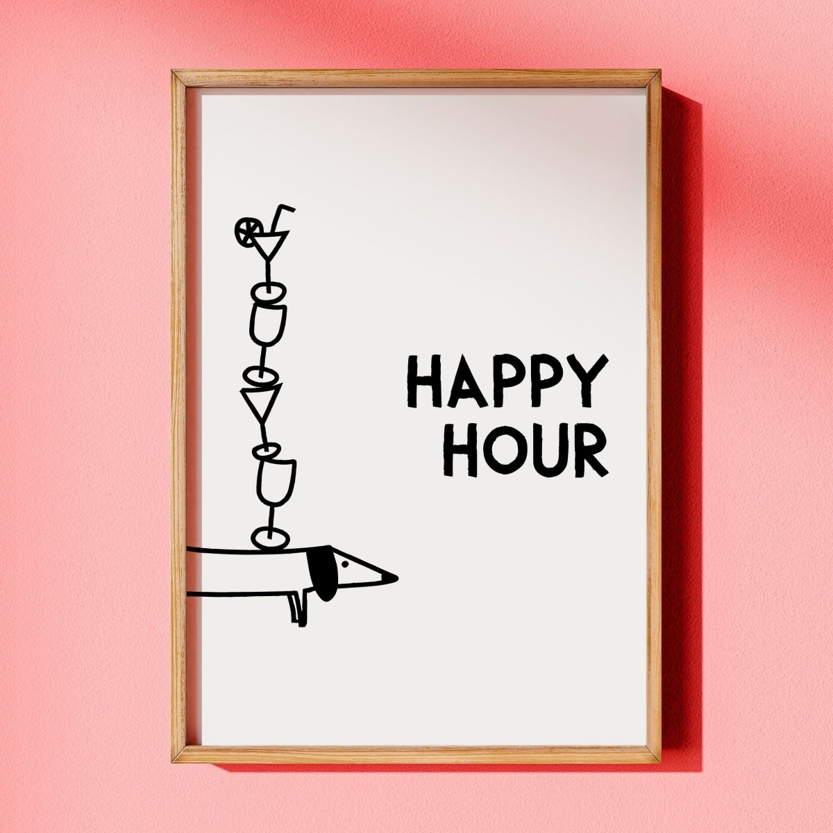Happy Hour Poster • lustiges Dackelposter - vonSUSI