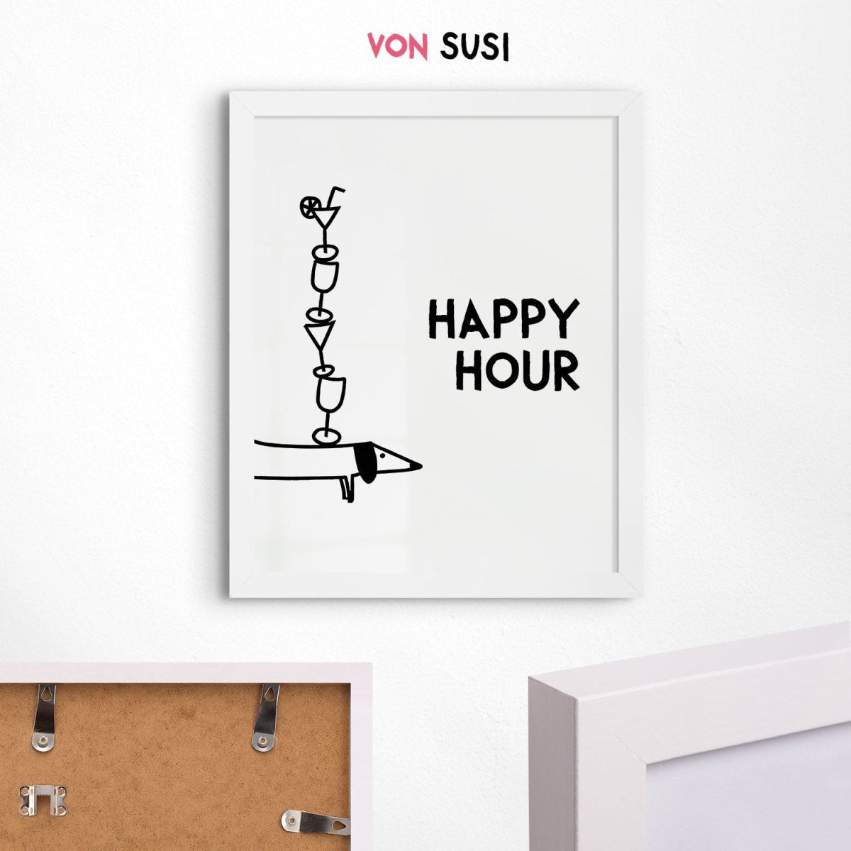 Happy Hour Poster • lustiges Dackelposter - vonSUSI