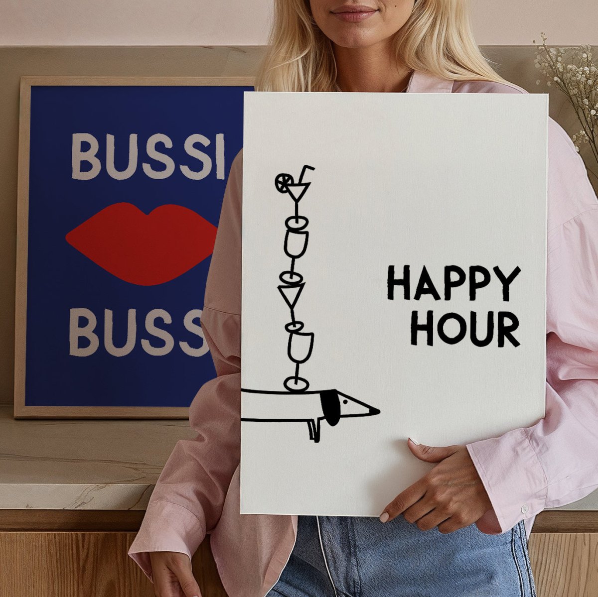 Happy Hour Poster • lustiges Dackelposter - vonSUSI