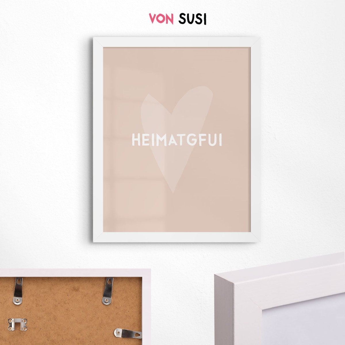 Heimatgfui Poster • bayerisches Poster • bavarian lifestyle • bayrische Wanddekoration beige - vonSUSI
