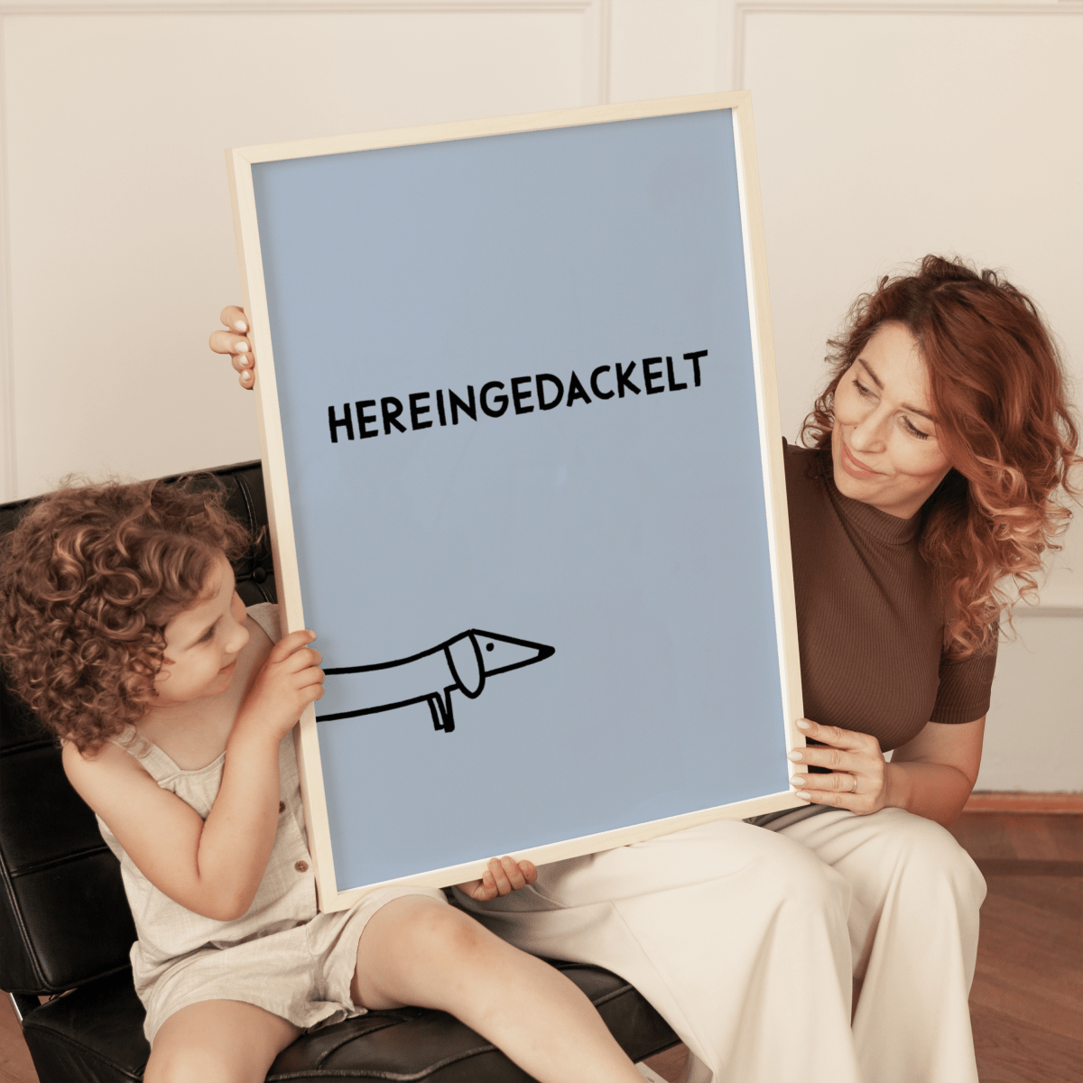 Hereingedackelt Dackel Poster für den Eingangsbereich - vonSUSI