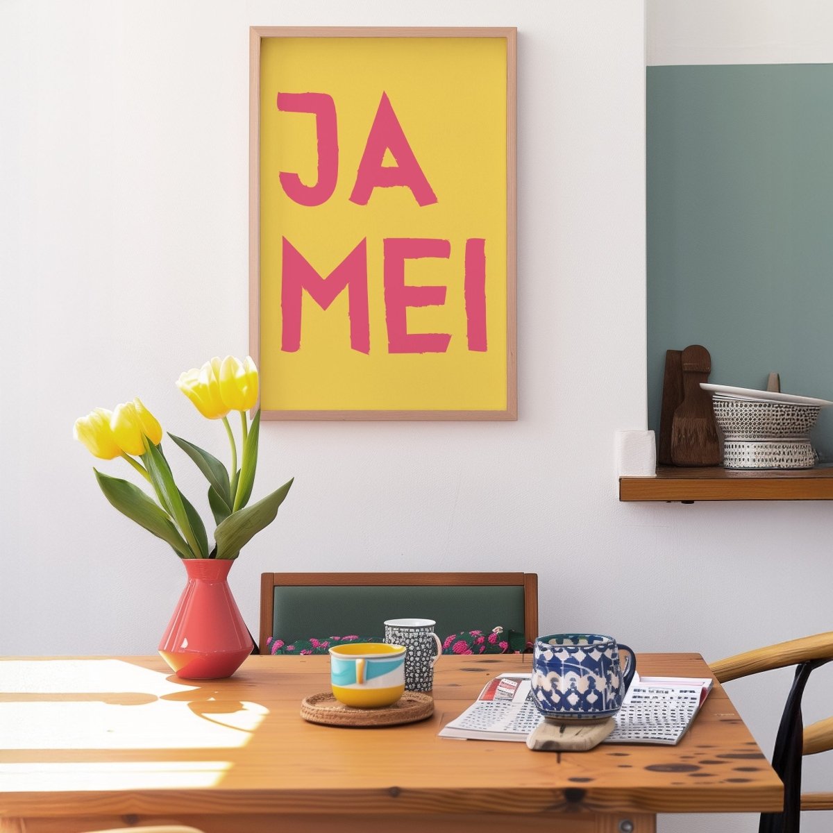 Ja mei Poster • lustiges bayerisches Sprücheposter • lustiges bayerisches Geschenk - vonSUSI