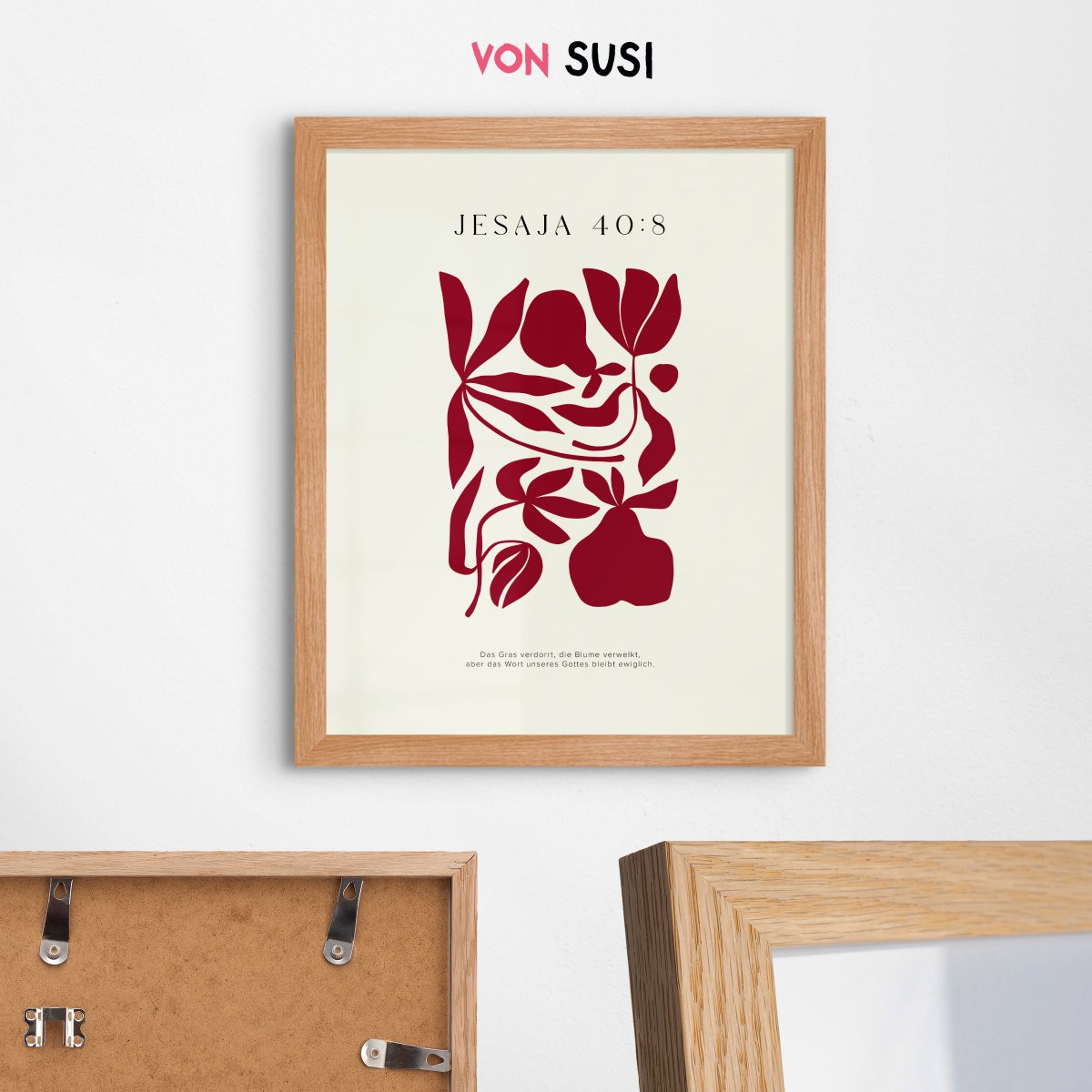 Jesaja 40:8 • christliches Poster • mit Bibelvers • Wanddeko für Gläubige • Geschenk zur Taufe oder Geburt - vonSUSI