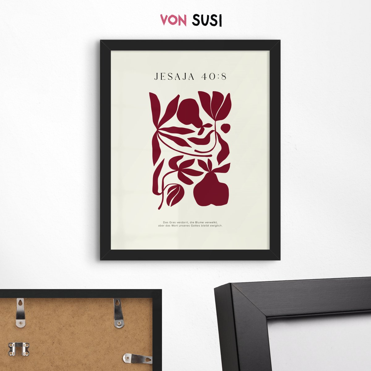 Jesaja 40:8 • christliches Poster • mit Bibelvers • Wanddeko für Gläubige • Geschenk zur Taufe oder Geburt - vonSUSI