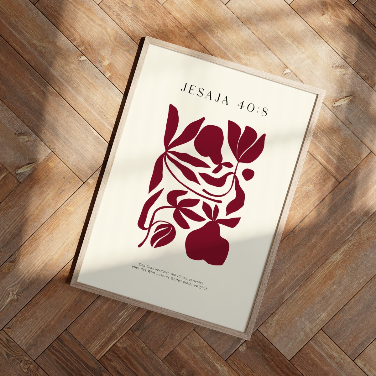 Jesaja 40:8 • christliches Poster • mit Bibelvers • Wanddeko für Gläubige • Geschenk zur Taufe oder Geburt - vonSUSI