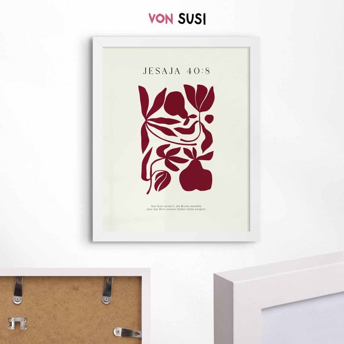 Jesaja 40:8 • christliches Poster • mit Bibelvers • Wanddeko für Gläubige • Geschenk zur Taufe oder Geburt - vonSUSI