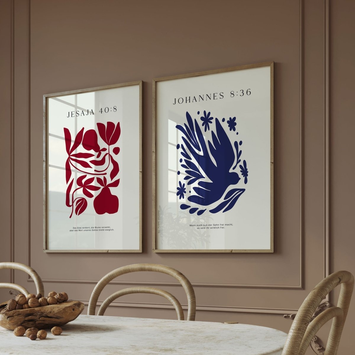 Johannes 8:36 • christliches Poster • mit Bibelvers • Wanddeko für Gläubige • Geschenk zur Taufe oder Geburt - vonSUSI