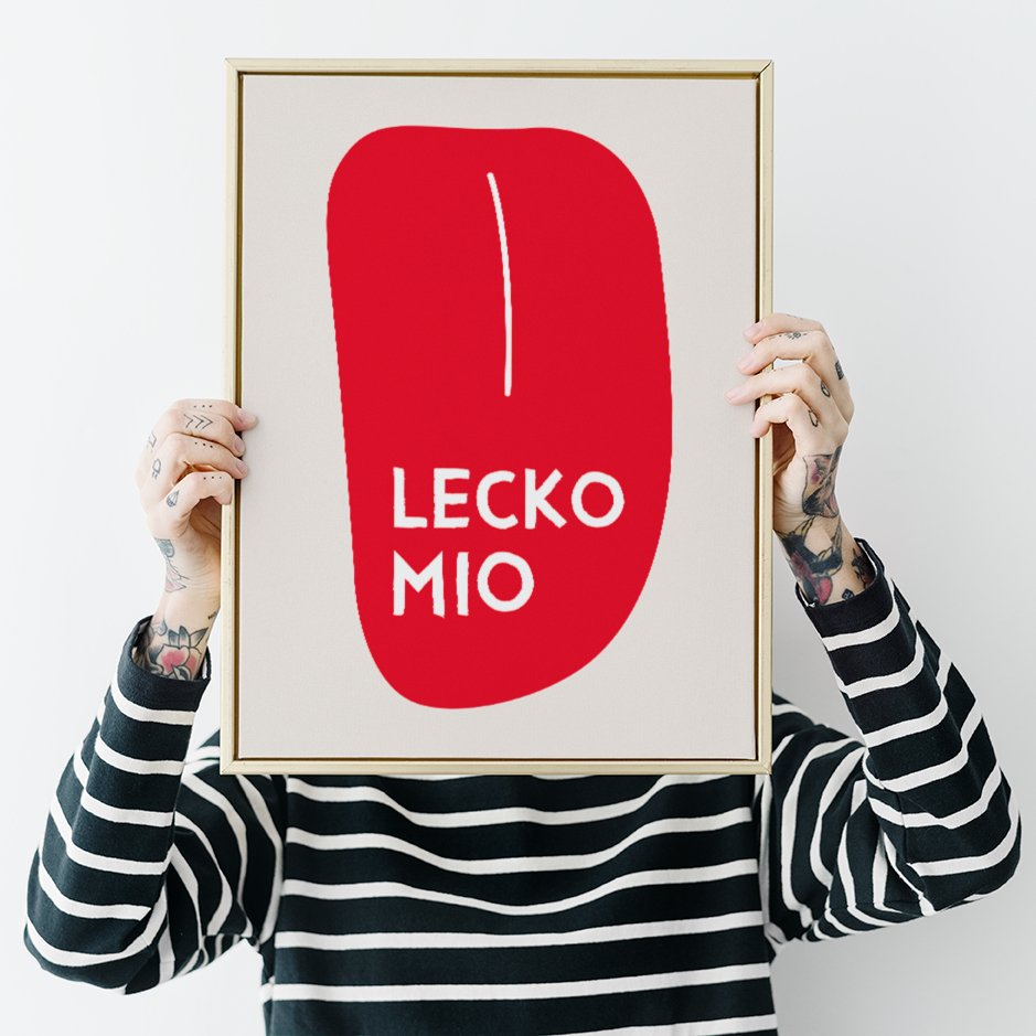 Lecko Mio • lustiges bayerisches Typografie Poster • witziges bayrisches Plakat • bayrischer Spruch • Geschenkidee - vonSUSI