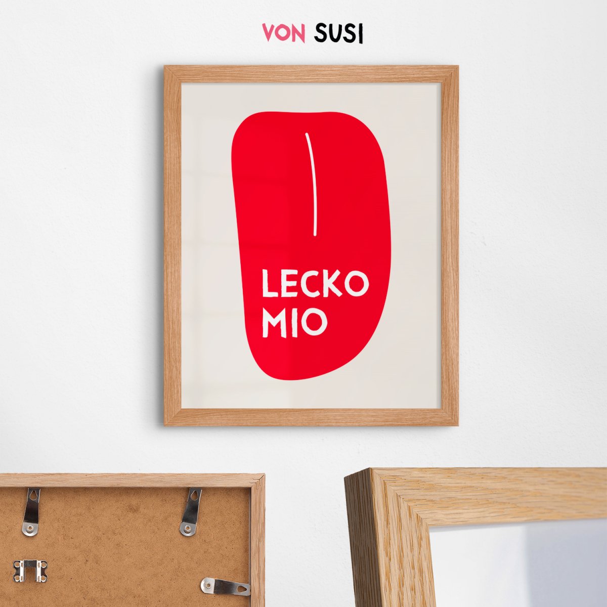 Lecko Mio • lustiges bayerisches Typografie Poster • witziges bayrisches Plakat • bayrischer Spruch • Geschenkidee - vonSUSI