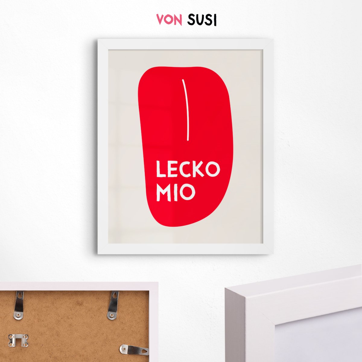 Lecko Mio • lustiges bayerisches Typografie Poster • witziges bayrisches Plakat • bayrischer Spruch • Geschenkidee - vonSUSI