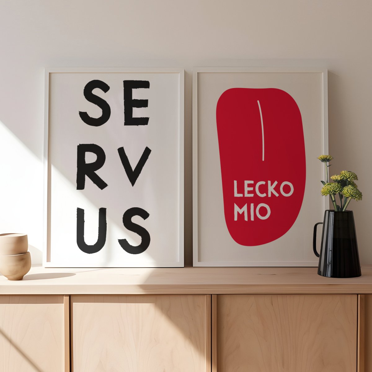 Lecko Mio • lustiges bayerisches Typografie Poster • witziges bayrisches Plakat • bayrischer Spruch • Geschenkidee - vonSUSI