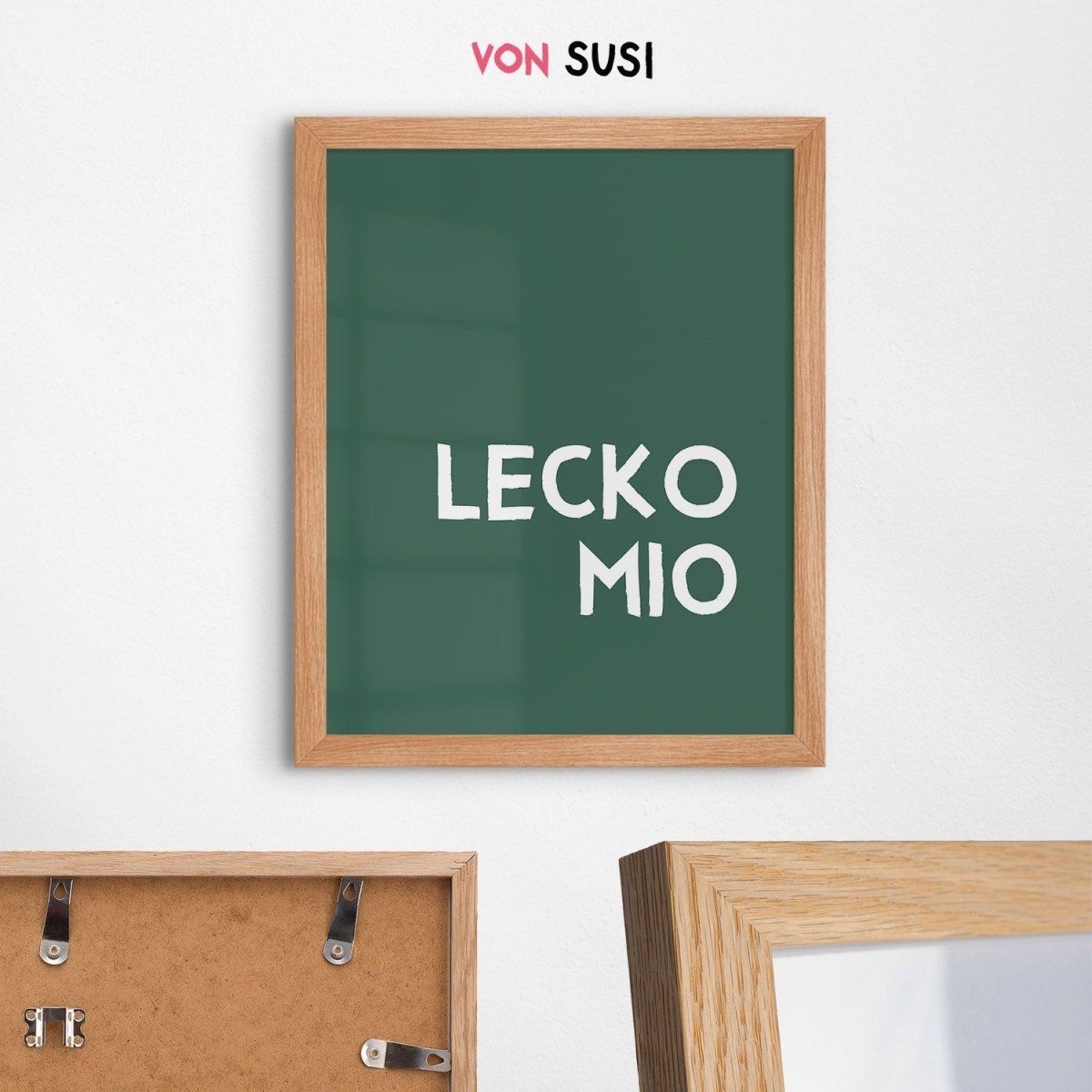 Lecko Mio Poster • lustiges bayerisches Typografie Poster • witziges bayrisches Plakat • bayrischer Spruch • für Bayern als Geschenkidee - vonSUSI