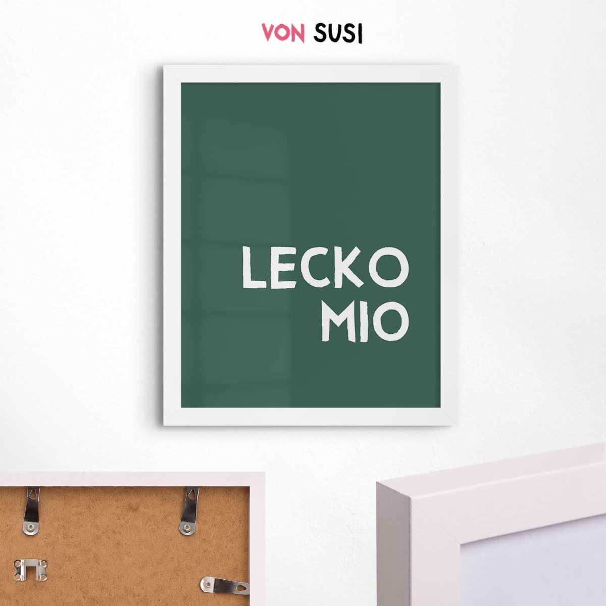 Lecko Mio Poster • lustiges bayerisches Typografie Poster • witziges bayrisches Plakat • bayrischer Spruch • für Bayern als Geschenkidee - vonSUSI