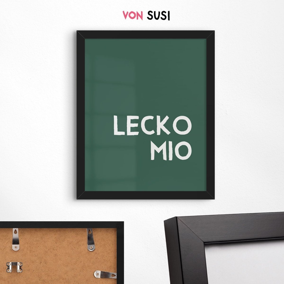 Lecko Mio Poster • lustiges bayerisches Typografie Poster • witziges bayrisches Plakat • bayrischer Spruch • für Bayern als Geschenkidee - vonSUSI