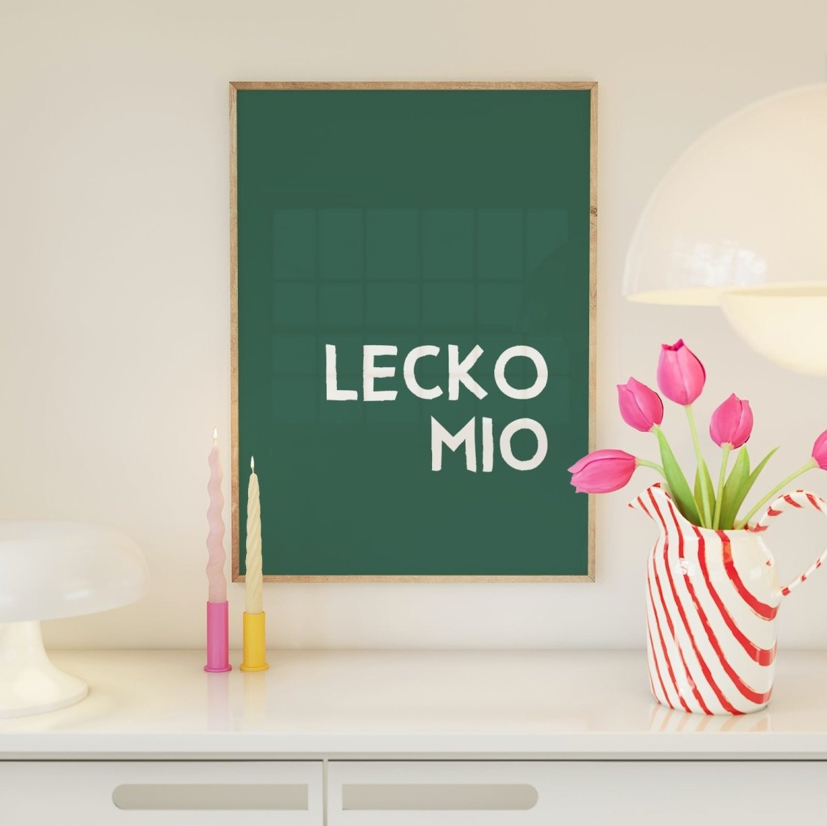 Lecko Mio Poster • lustiges bayerisches Typografie Poster • witziges bayrisches Plakat • bayrischer Spruch • für Bayern als Geschenkidee - vonSUSI