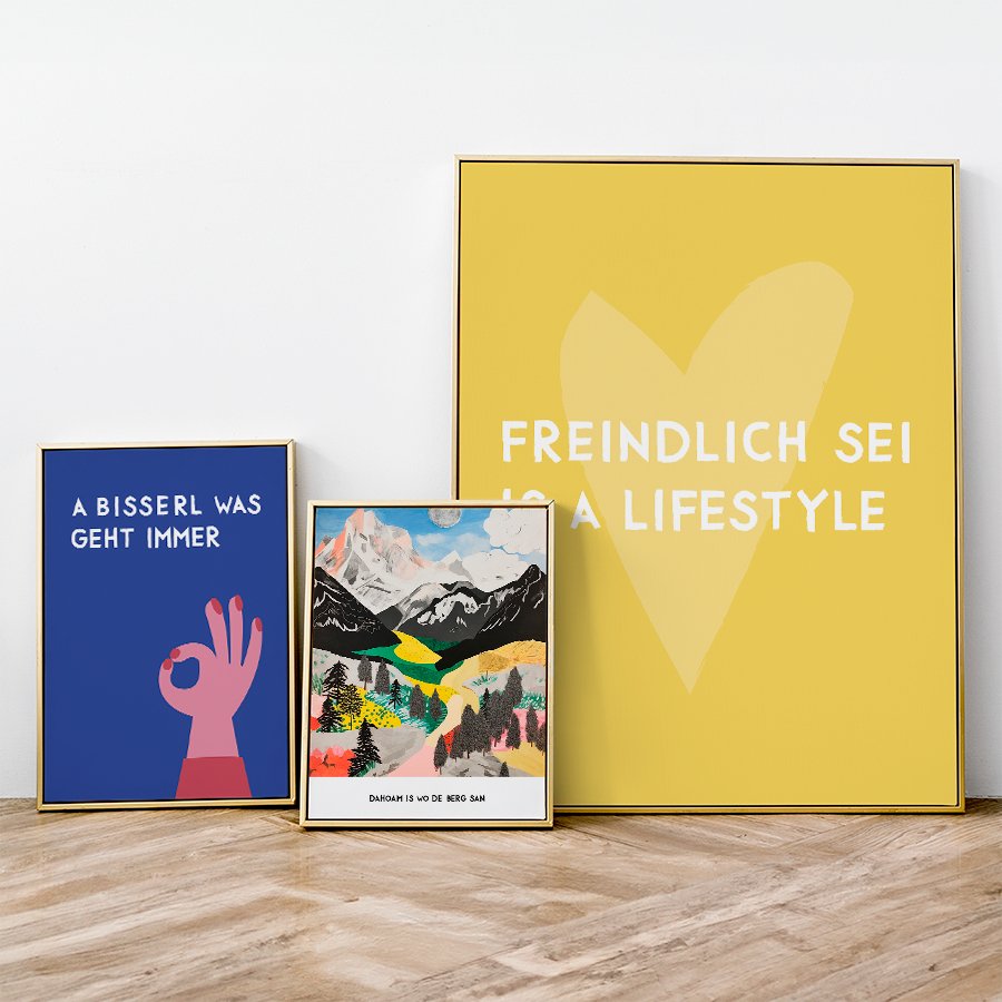 Lustiges bayerisches Sprüche Poster • witziges bayrisches Plakat • bayrischer Spruch • gelb - vonSUSI