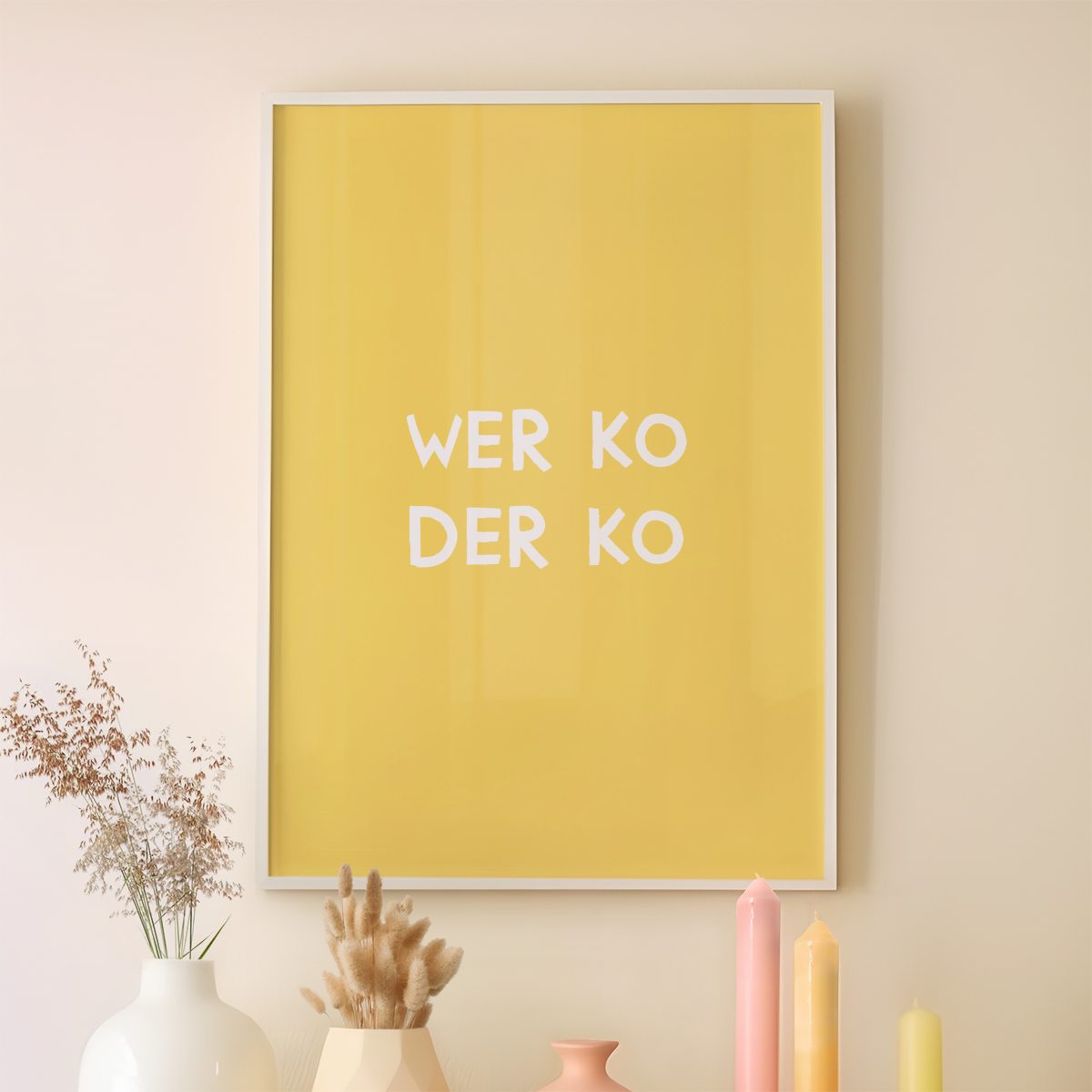 Lustiges bayerisches Wer ko der ko Poster - vonSUSI