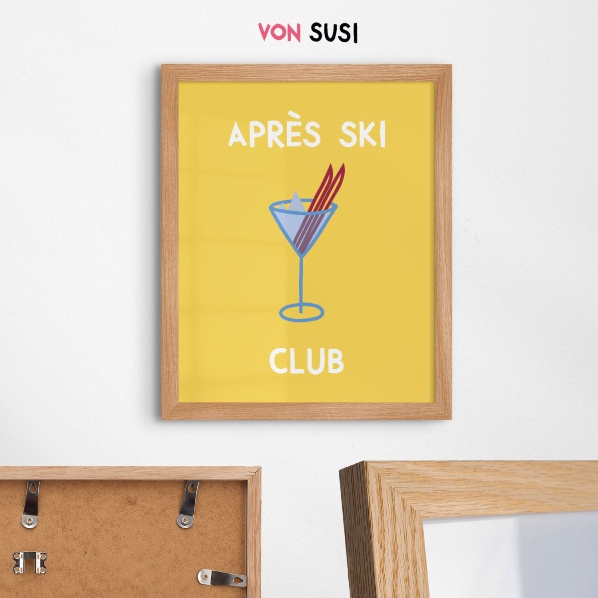 Modernes Après - Ski Poster für alle Skifahrer und Bergfans - vonSUSI