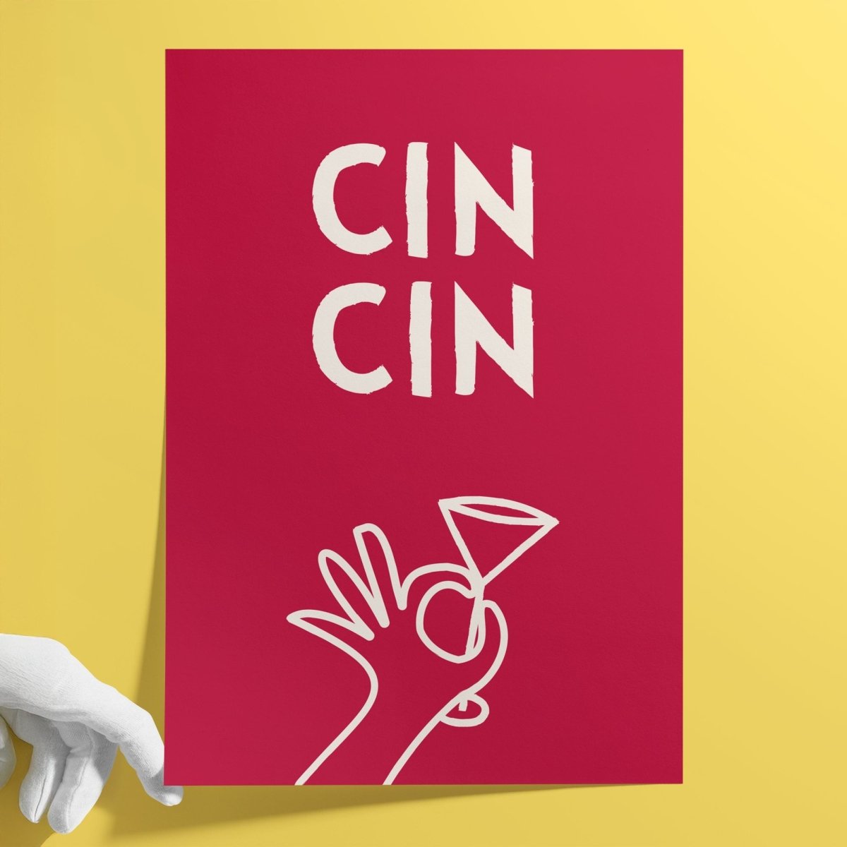 Modernes Cin Cin Poster für Küche oder Esszimmer - vonSUSI