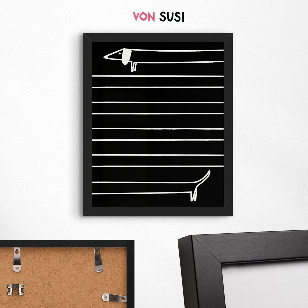 Modernes Dackelposter • das perfekte Dackel Poster als Geschenk - vonSUSI