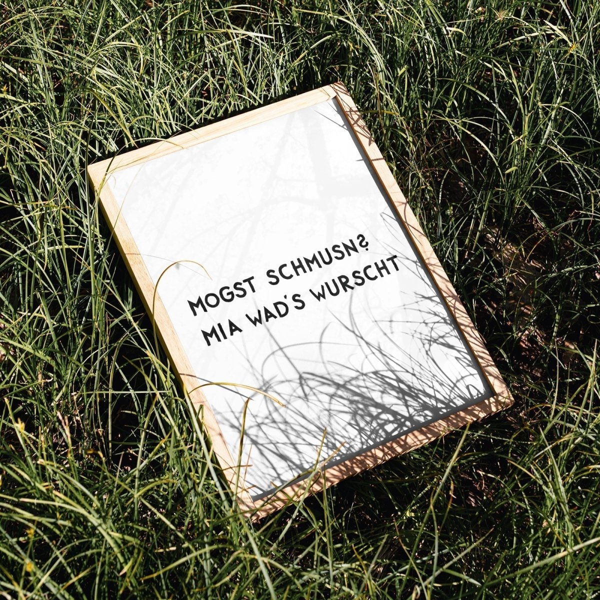 Mogst schmusn? • lustiges bayerisches Typografie Poster • witziges bayrisches Plakat • bayrischer Spruch • Geschenk für Münchner - vonSUSI