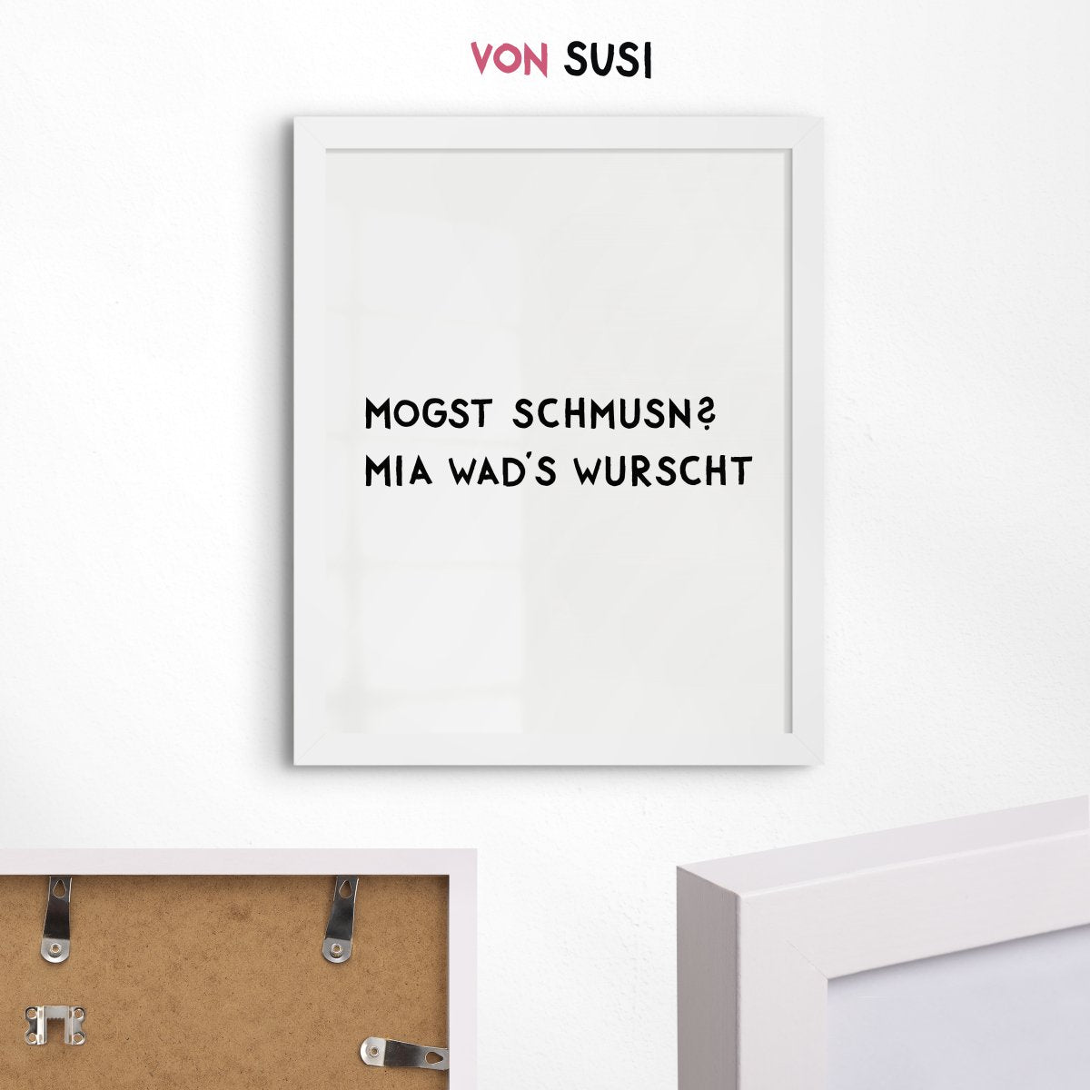 Mogst schmusn? • lustiges bayerisches Typografie Poster • witziges bayrisches Plakat • bayrischer Spruch • Geschenk für Münchner - vonSUSI