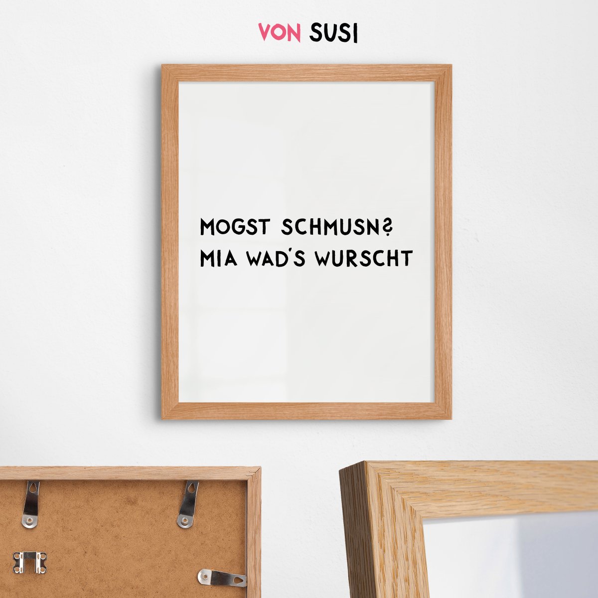 Mogst schmusn? • lustiges bayerisches Typografie Poster • witziges bayrisches Plakat • bayrischer Spruch • Geschenk für Münchner - vonSUSI