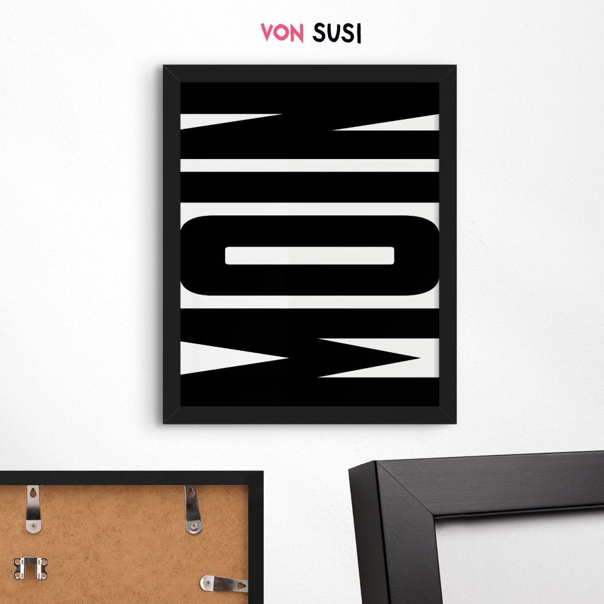 MOIN Poster • Wandkunst • Typografie Poster • schwarz weiß • Typoposter • für Nordlichter • Print mit Spruch und Text - vonSUSI