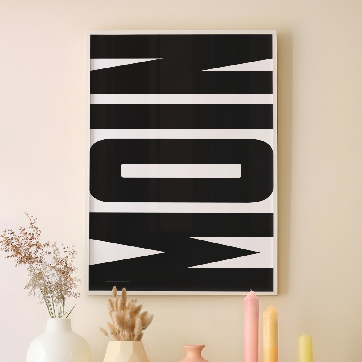 MOIN Poster • Wandkunst • Typografie Poster • schwarz weiß • Typoposter • für Nordlichter • Print mit Spruch und Text - vonSUSI