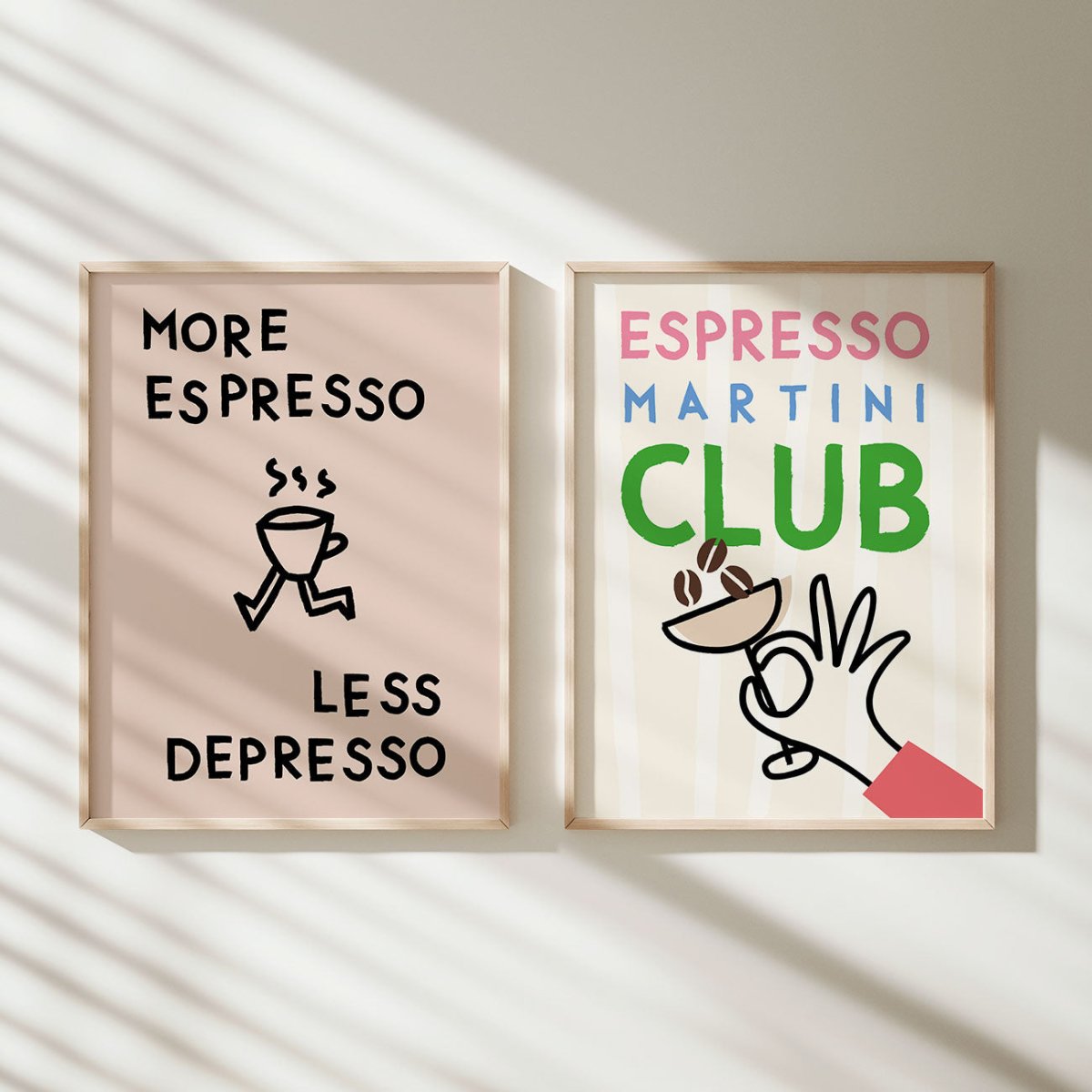 More Espresso less Depresso Poster für Kaffeeliebhaber - vonSUSI