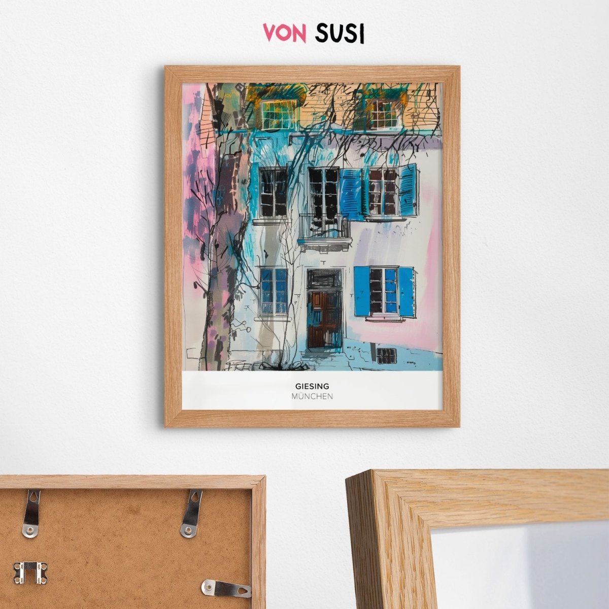 München Poster • Giesing Poster mit Illustration - vonSUSI