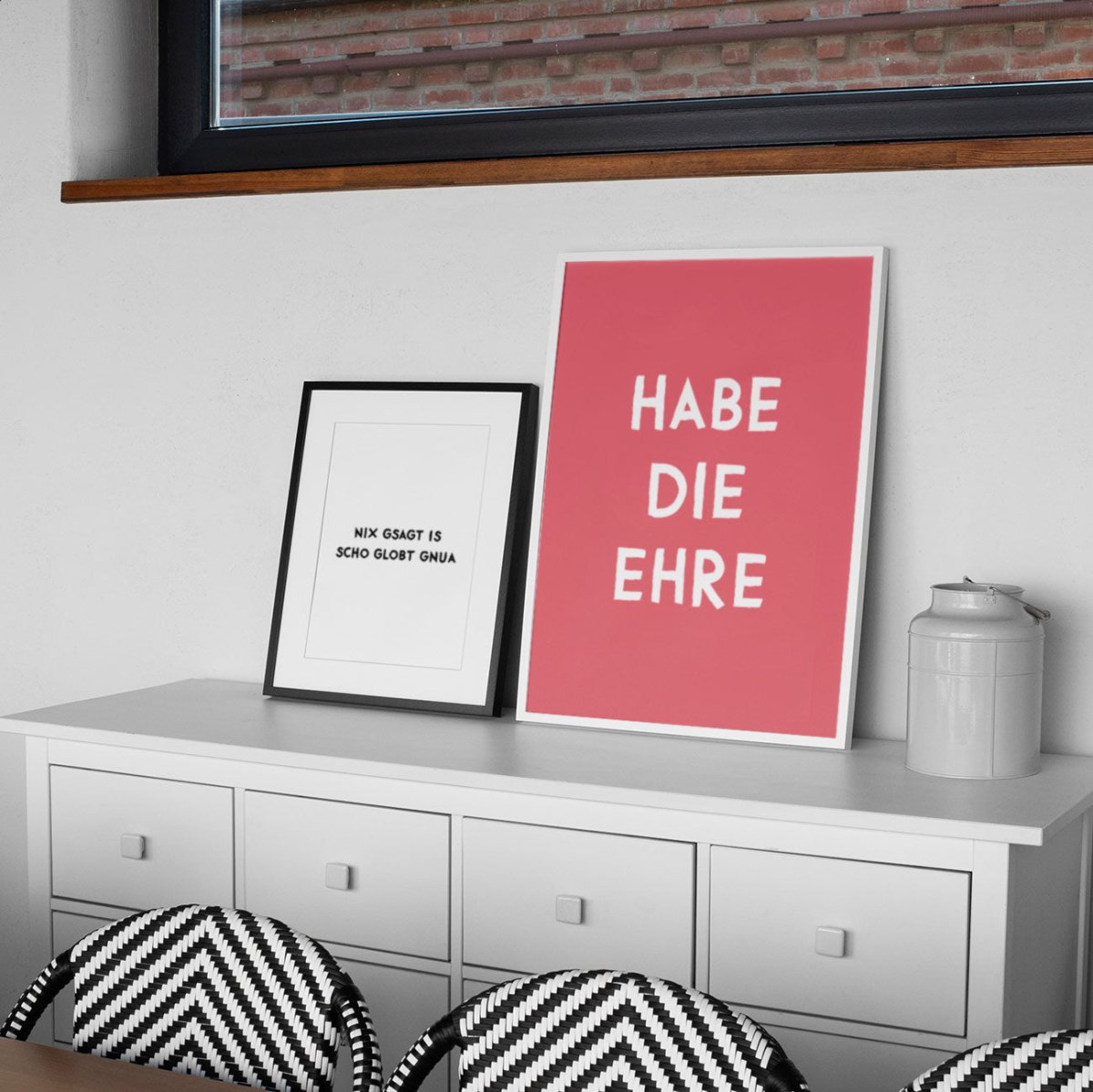 Nix gsagt is scho globt gnua • bayrisches Poster • Wandkunst • bayerischer Dialekt • bayrisches Geschenk - vonSUSI