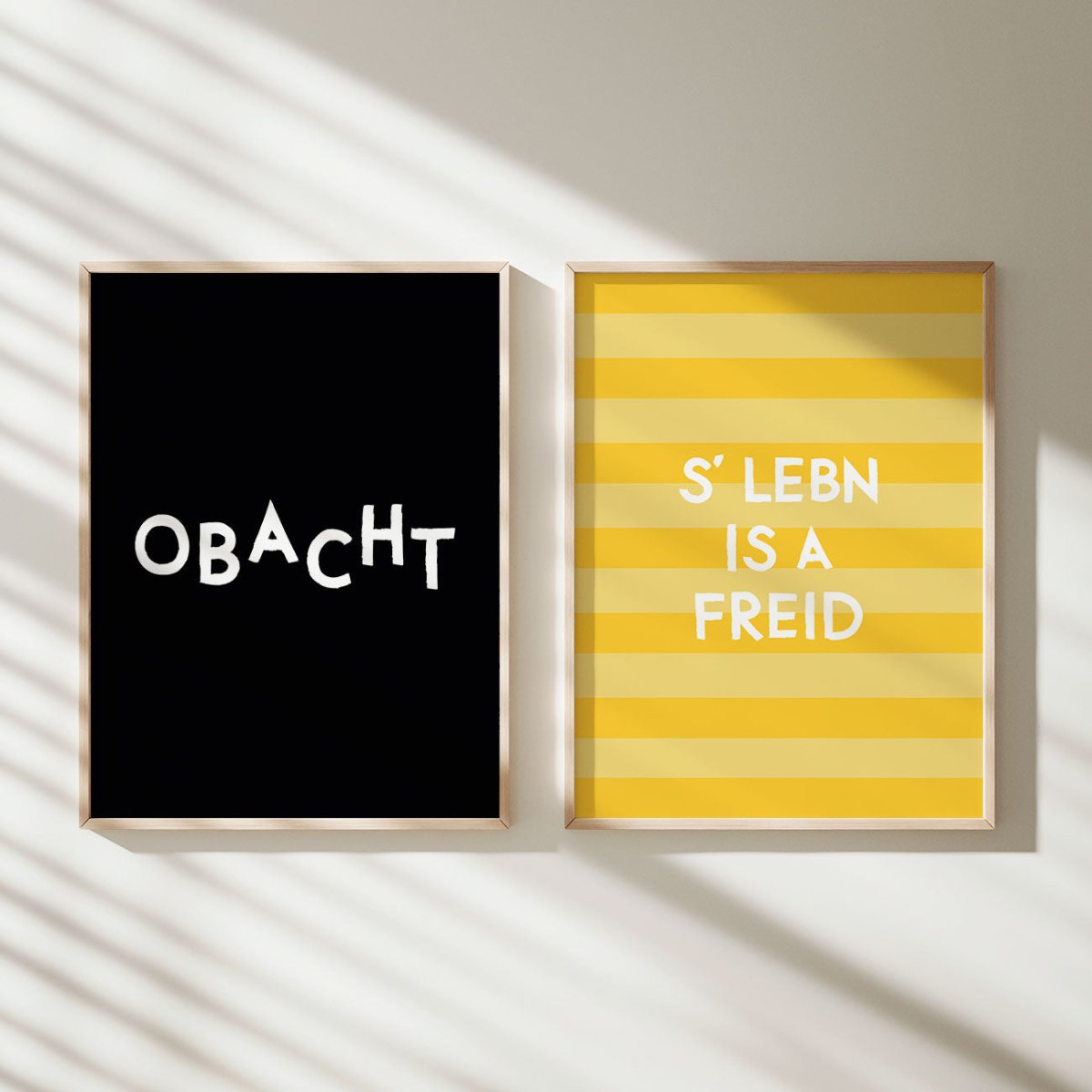 Obacht Poster mit bayerischem Spruch - vonSUSI
