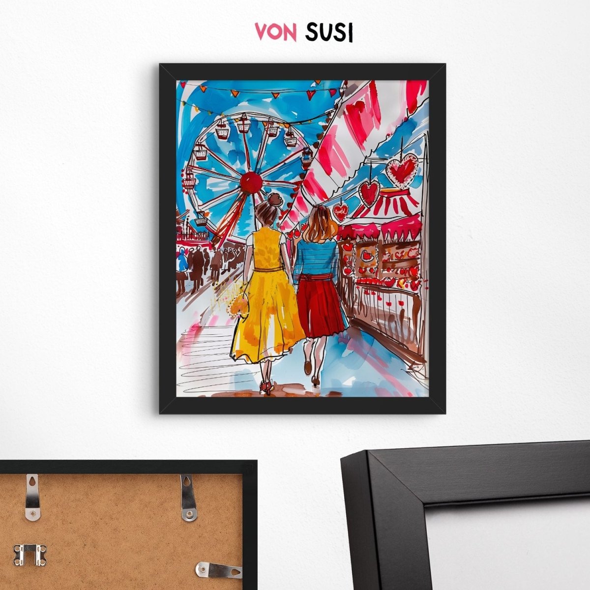 Oktoberfest München Poster • Fine Art Print mit Wiesn Illustration - vonSUSI