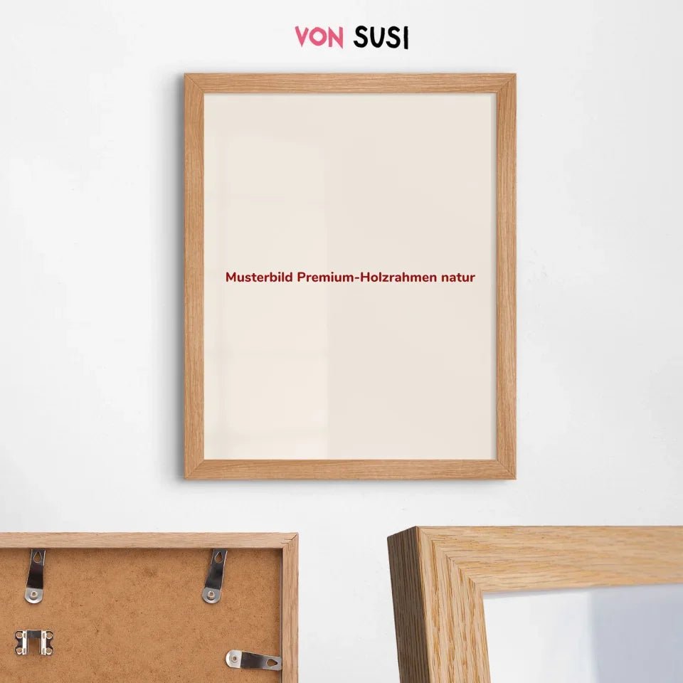 Personalisierbares Poster zur Geburt mit Buchstabe - vonSUSI Personalisiert