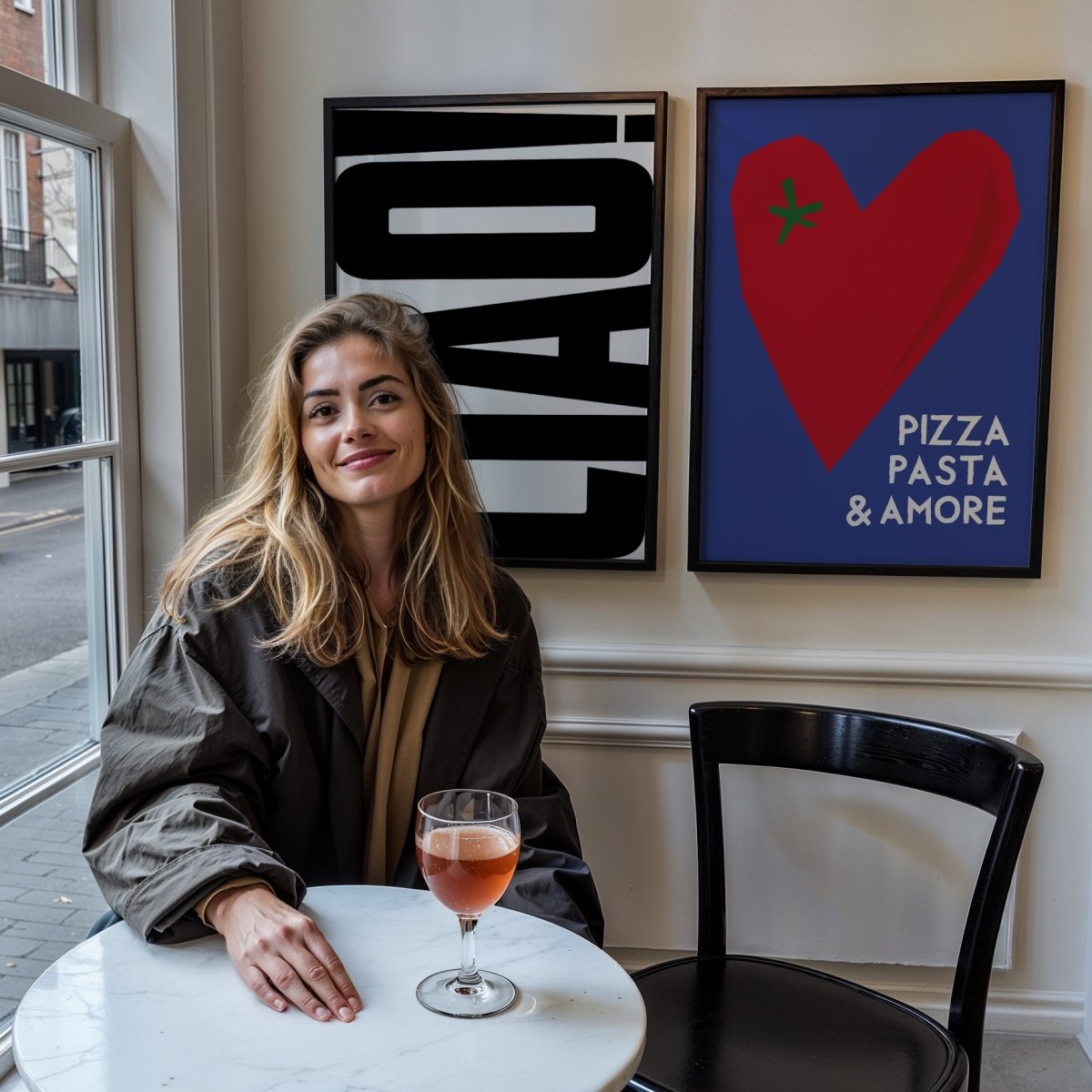 Pizza Pasta & Amore Poster • italienisches Poster für die Küche • Küchenposter mit italienischem Spruch - vonSUSI