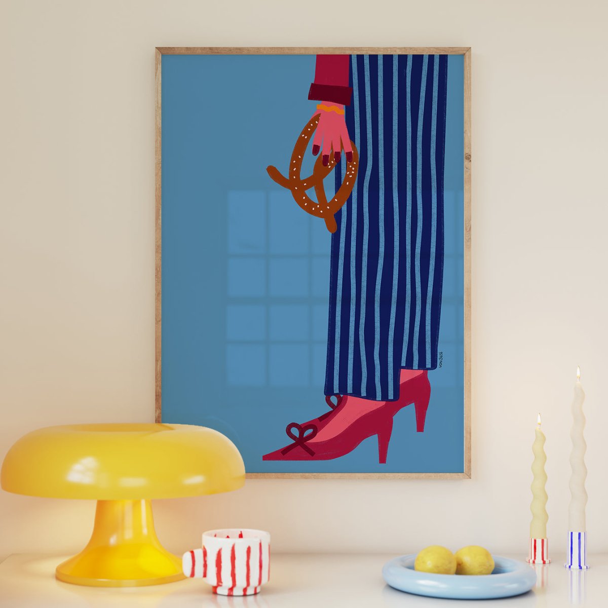 Poster "Aufgebrezelt" • handgezeichnet und exklusiv bei vonSUSI - vonSUSI