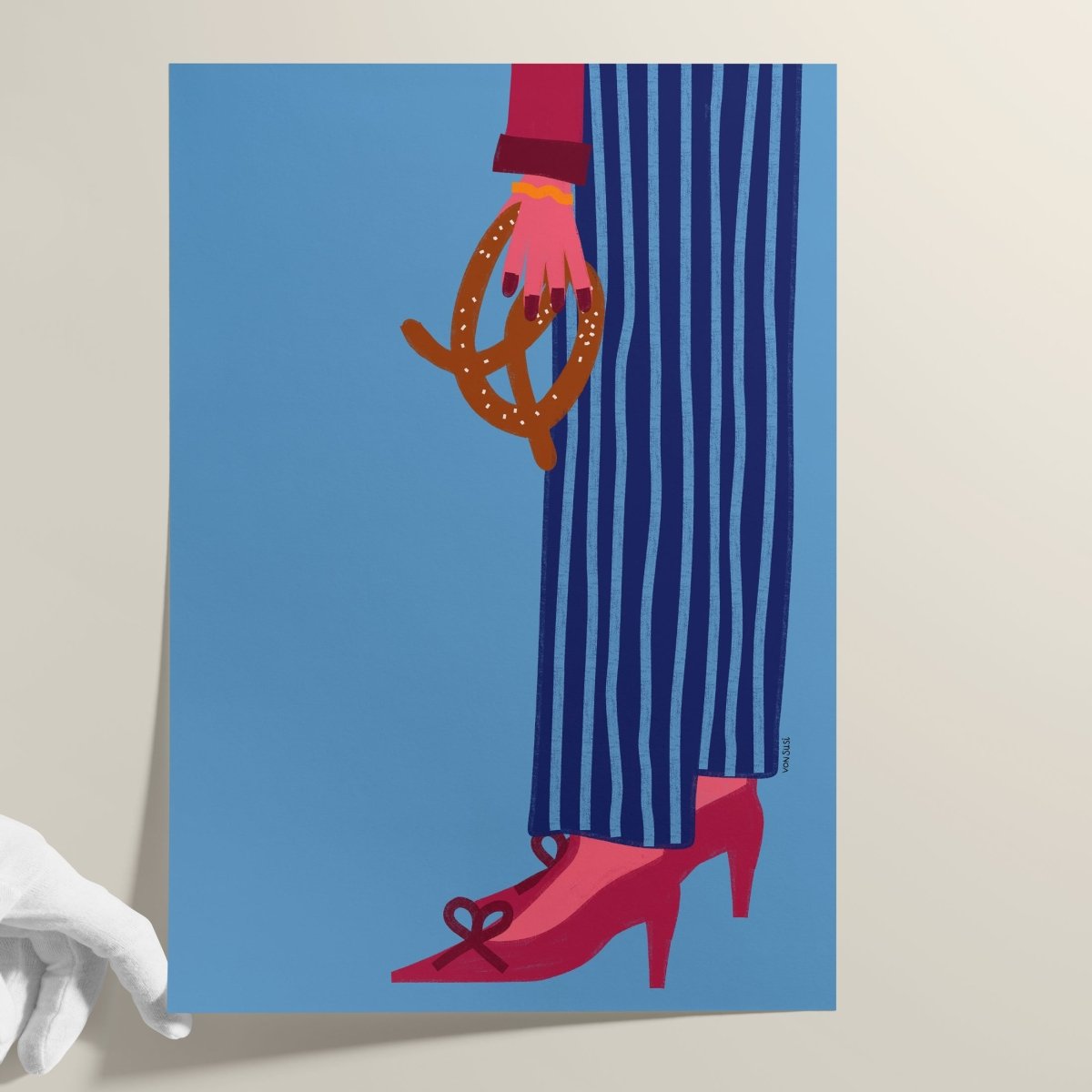 Poster "Aufgebrezelt" • handgezeichnet und exklusiv bei vonSUSI - vonSUSI