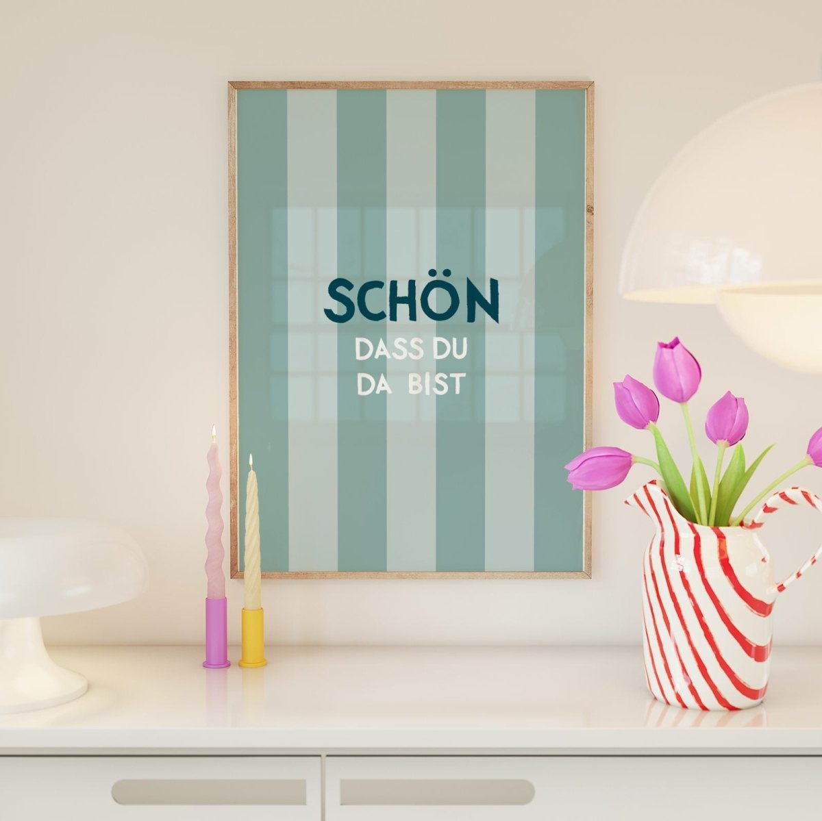 Schön dass du da bist Poster • Deko für den Eingangsbereich oder Flur - vonSUSI