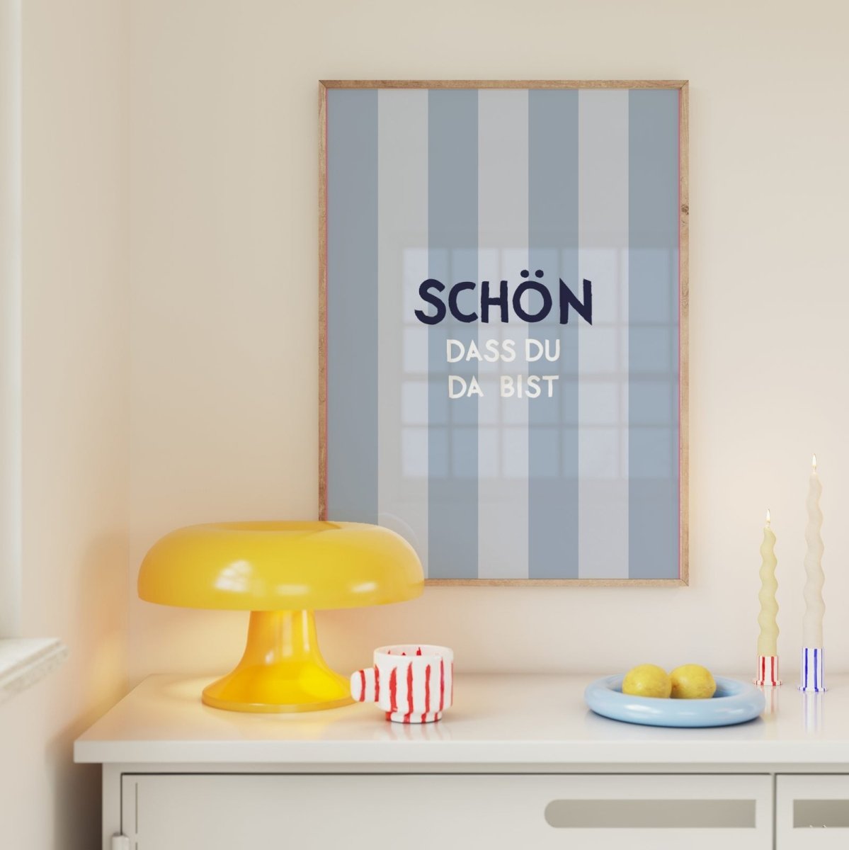 Schön dass du da bist Poster • Deko für den Eingangsbereich oder Flur - vonSUSI