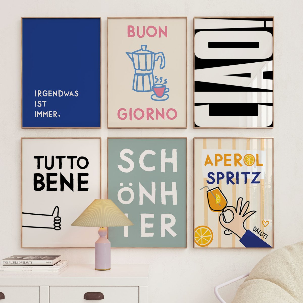 Schön hier Poster mit moderner Typografie - vonSUSI