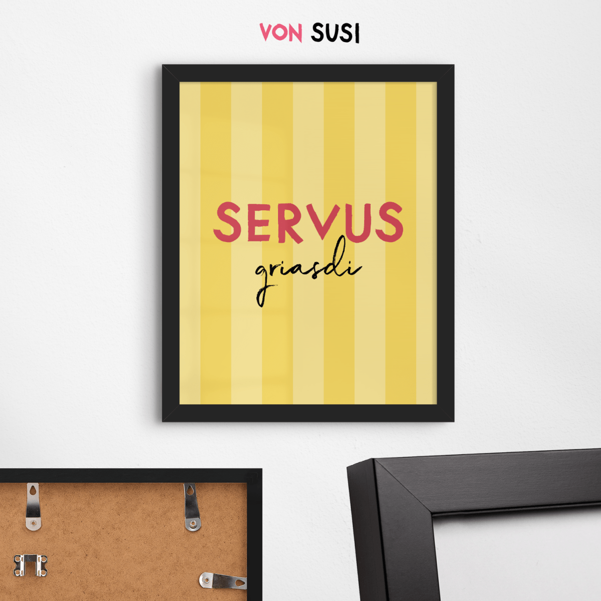 Servus Griasdi Poster • bayrisches Poster mit Spruch • als bayerisches Geschenk - vonSUSI
