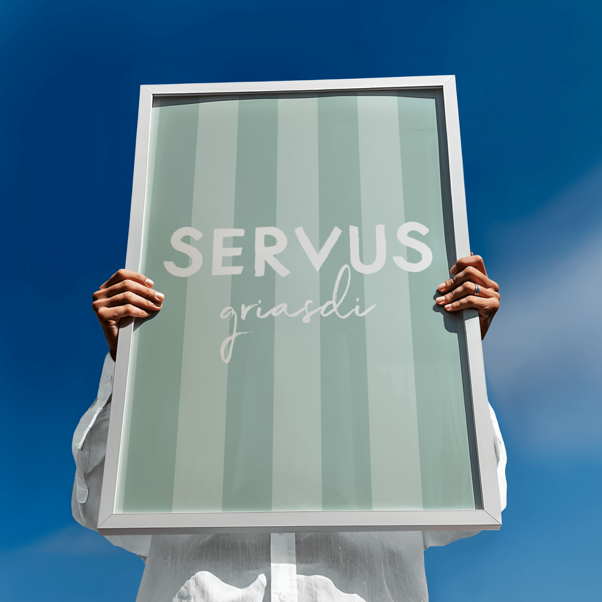 Servus Griasdi Poster • bayrisches Poster mit Spruch • als bayerisches Geschenk - vonSUSI