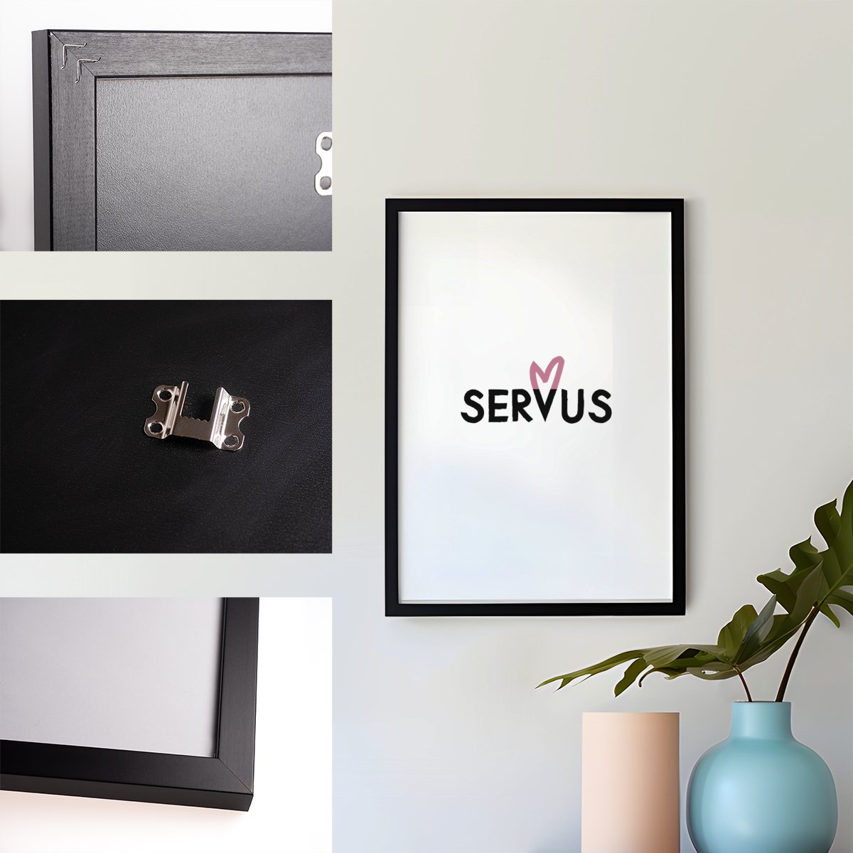 Servus mit Herz • bayerische Wandkunst • Poster für waschechte Bayern • Bayerisches Poster • Typoposter - vonSUSI