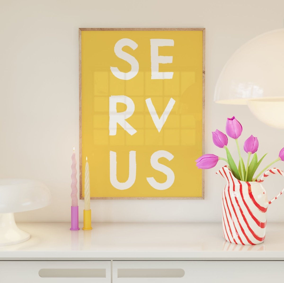 Servus Poster • bayerisches Plakat mit Dialekt • Wanddeko mit bayerischem Spruch - vonSUSI