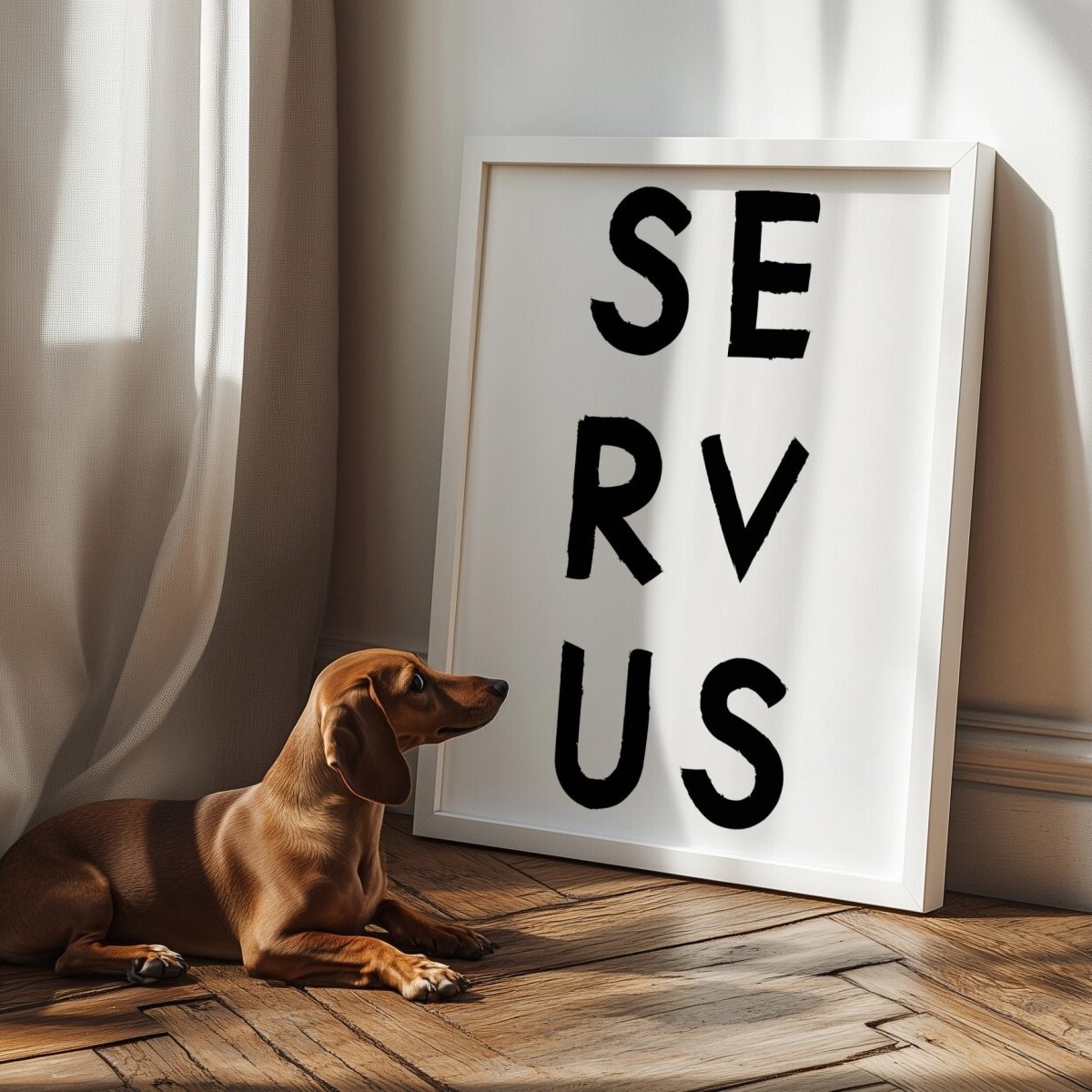 Servus Poster • bayerisches Plakat mit Dialekt • Wanddeko mit bayerischem Spruch - vonSUSI