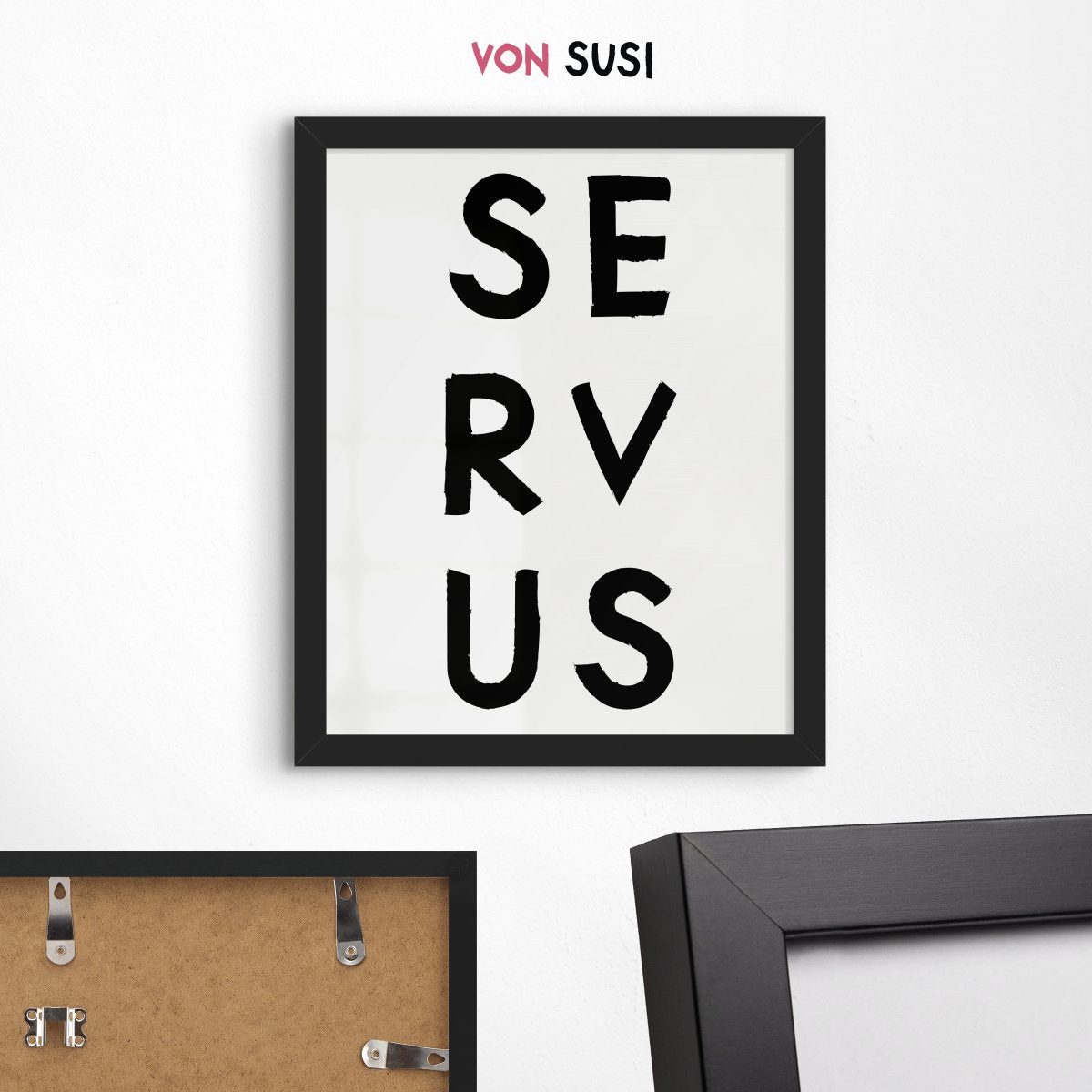 Servus Poster • bayerisches Plakat mit Dialekt • Wanddeko mit bayerischem Spruch - vonSUSI