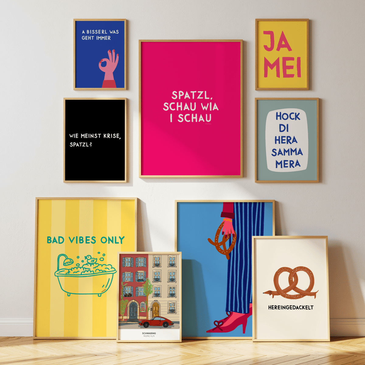 Spatzl, schau wia i schau Poster • Fine Art Poster für alle Monaco di Bavaria Fans - vonSUSI