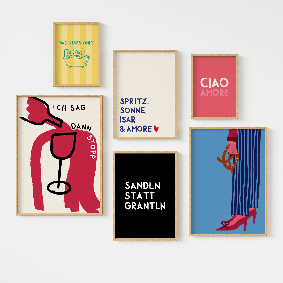 Spritz, Sonne, Isar & Amore • Fine Art Kunstdruck direkt aus München - vonSUSI